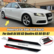 Black Side Skirt Extension Set for Audi A3/A4/A5