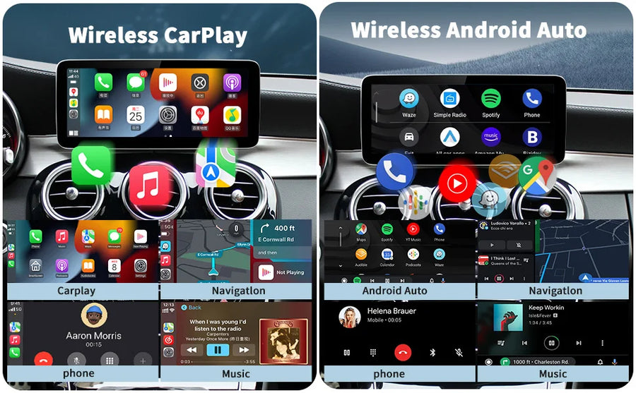12.3-Inch CarPlay & Android Auto Display for Mercedes-Benz NTG 5.0 A-, B-, C-, E-Class and GLE