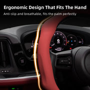 Perforated Leather Steering Wheel Cover for Jeep Models