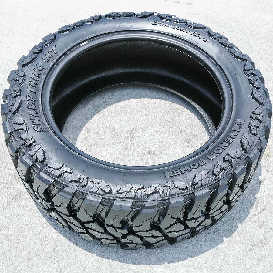 35X12.50R22 Light Truck Mud Terrain Tire Load Range E Venom Power Swampthing M/T Xtreme Dirt (Set of 6)