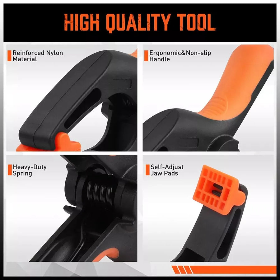 8-piece 5-inch Nylon Spring Clamp Set