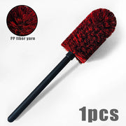 Long-Handle PP Bristle Alloy Wheel Cleaning Brush