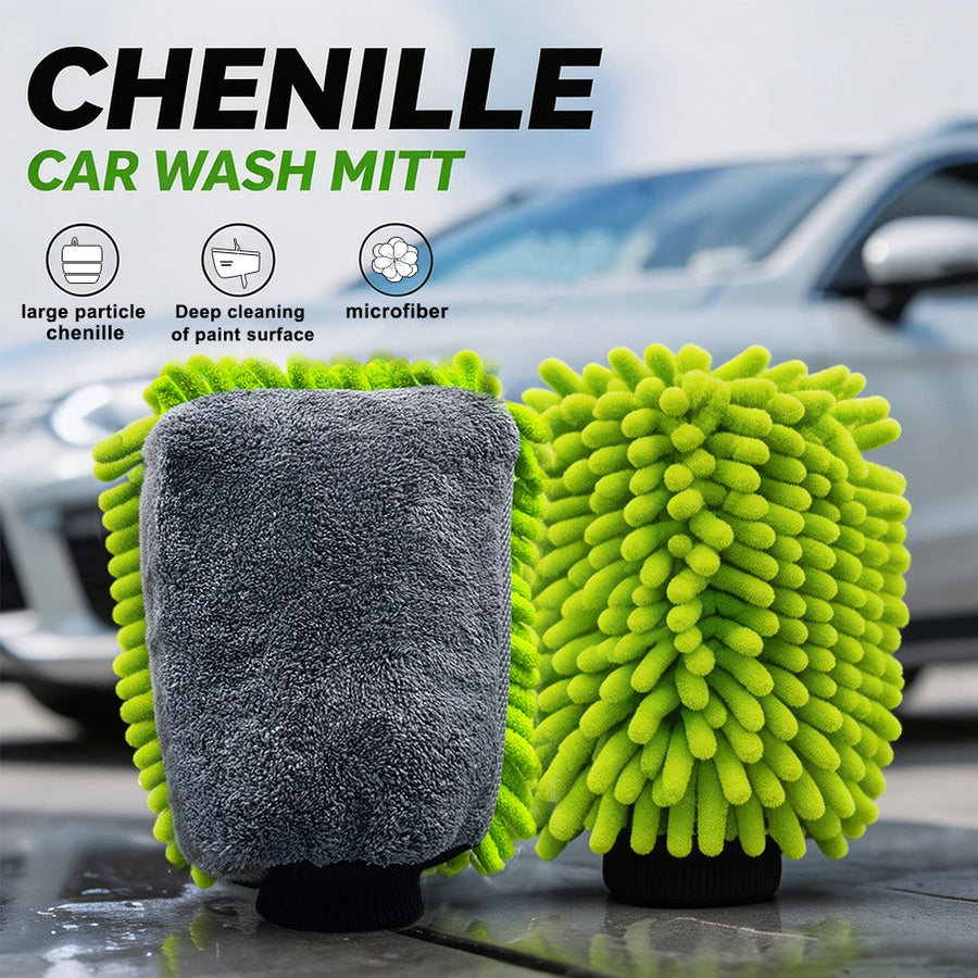 Chenille & Microfiber Car Wash Mitt Options