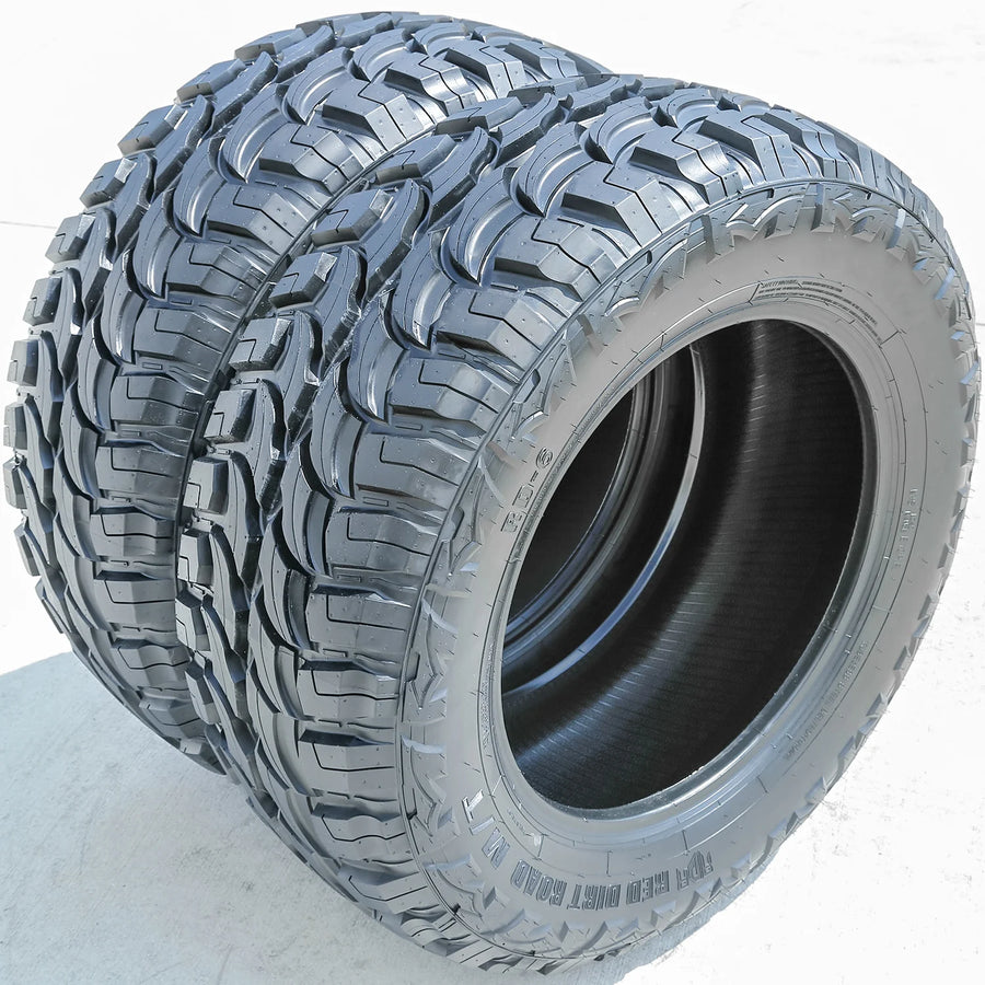 33X12.50R18 Light Truck Mud Terrain Tire Load Range E Red Dirt Road RD-6 M/T (Set of 6)