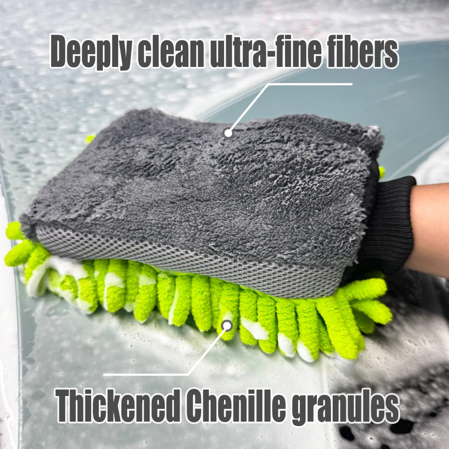 Chenille & Microfiber Car Wash Mitt Options