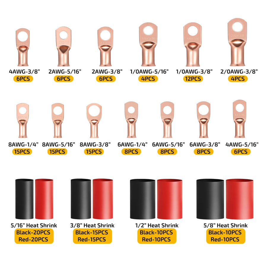 245-Piece Battery Cable Lug & Terminal Kit