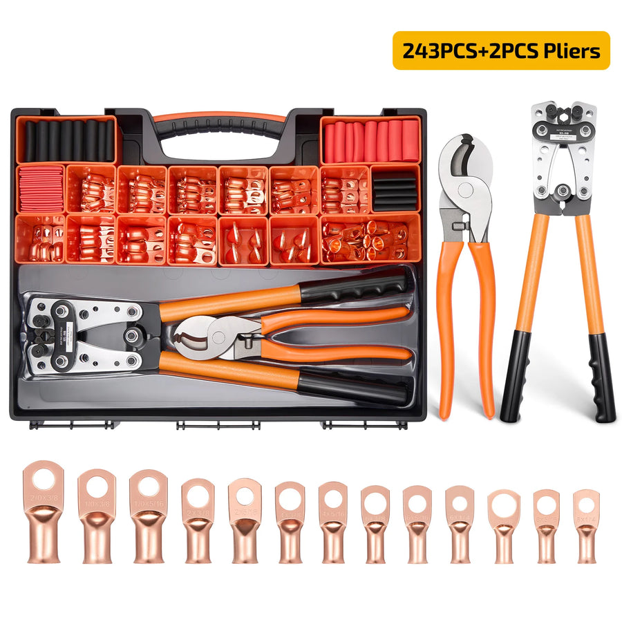 245-Piece Battery Cable Lug & Terminal Kit