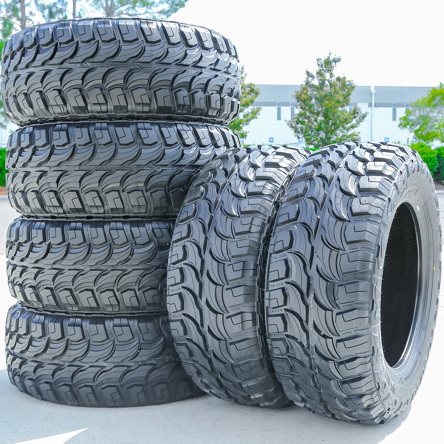 33X12.50R18 Light Truck Mud Terrain Tire Load Range E Red Dirt Road RD-6 M/T (Set of 6)