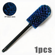 Long-Handle PP Bristle Alloy Wheel Cleaning Brush