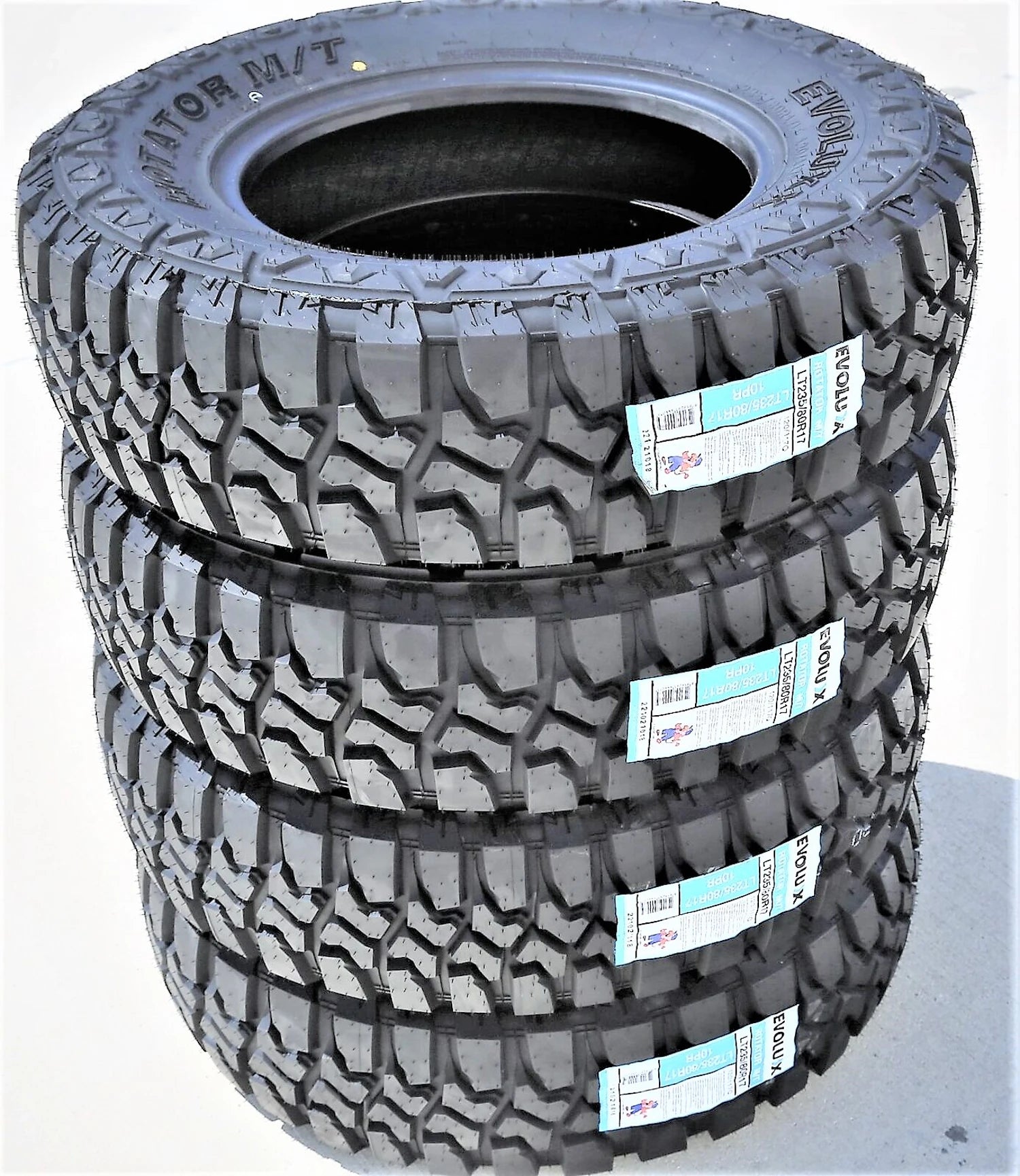 235/80/R17 Light Truck Mud Terrain Tire Load Range E Evoluxx Rotator M/T (Set of 4)