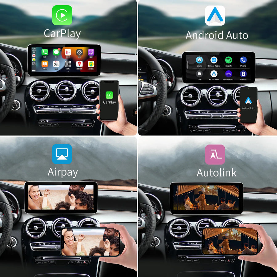 12.3-Inch CarPlay & Android Auto Display for Mercedes-Benz NTG 5.0 A-, B-, C-, E-Class and GLE