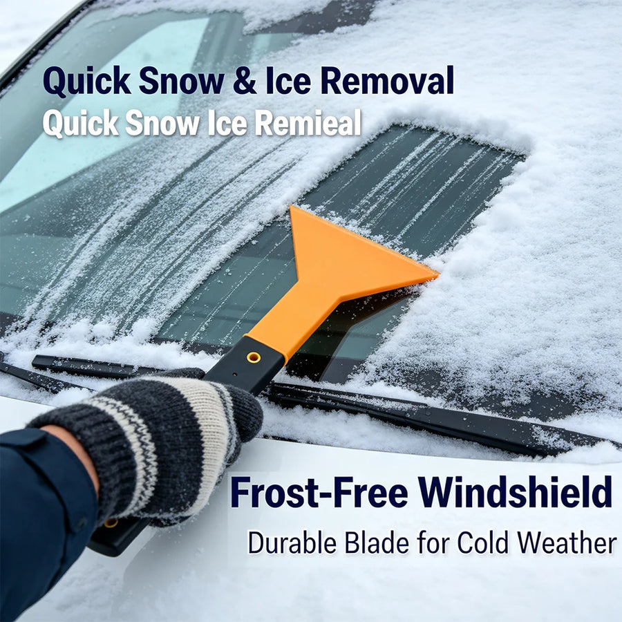 31 cm Orange Windshield Ice Scraper & Water Squeegee