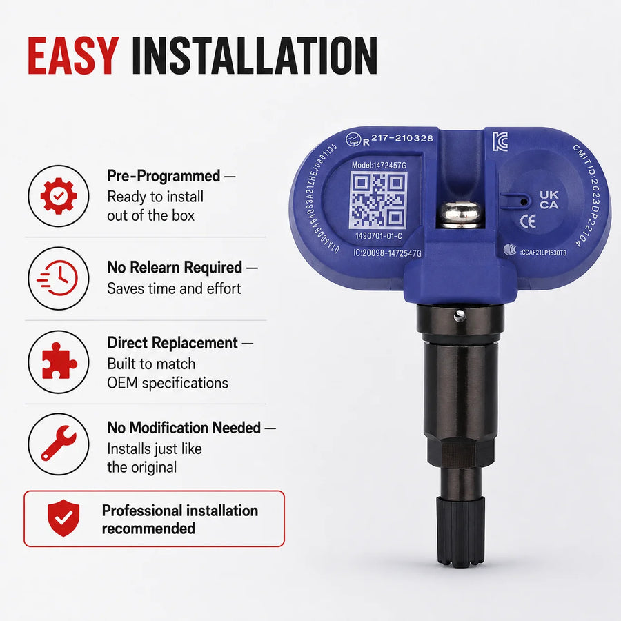 TPMS Tire Pressure Sensor for Tesla Model 3 2020-2026 Ble 2.4ghz Replacement