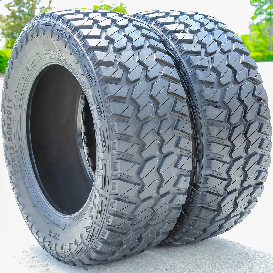35X12.50R20 Light Truck Mud Terrain Tire Load Range E Red Flame RD-X MT (Set of 2)