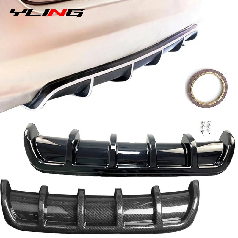 Universal Gloss Black Rear Bumper Diffuser