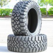33X12.50R20 Light Truck Mud Terrain Tire Load Range F Tesche Tires Ridge Blade X/MT (Set of 6)