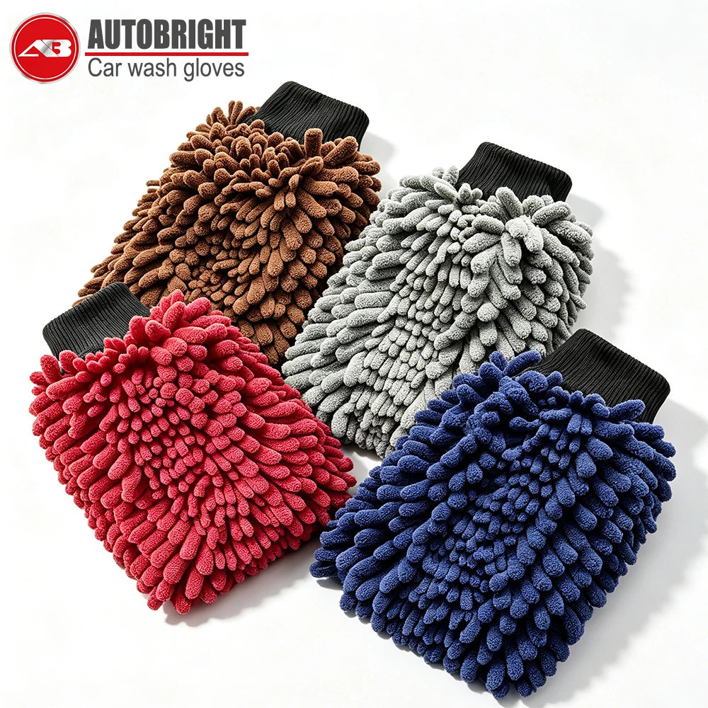 Large Chenille Microfiber Car Wash Mitt with Cuff
