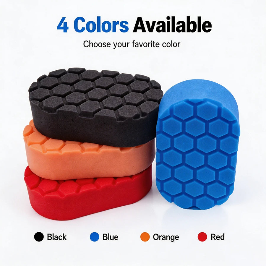 Oval Foam Car Wax Applicator Pads, 15 x 8.5 cm