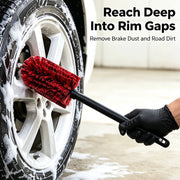 Long-Handle PP Bristle Alloy Wheel Cleaning Brush