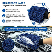 Large Chenille Microfiber Car Wash Mitt with Cuff