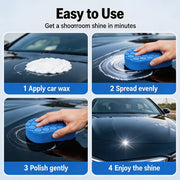 Oval Foam Car Wax Applicator Pads, 15 x 8.5 cm