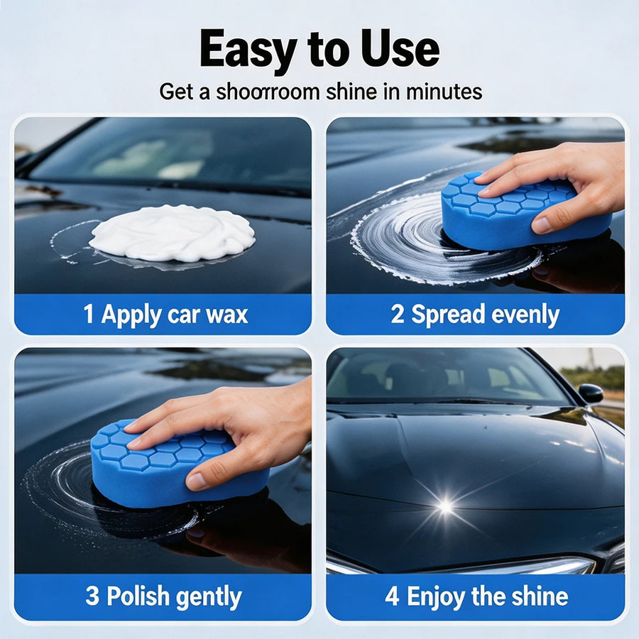 Oval Foam Car Wax Applicator Pads, 15 x 8.5 cm