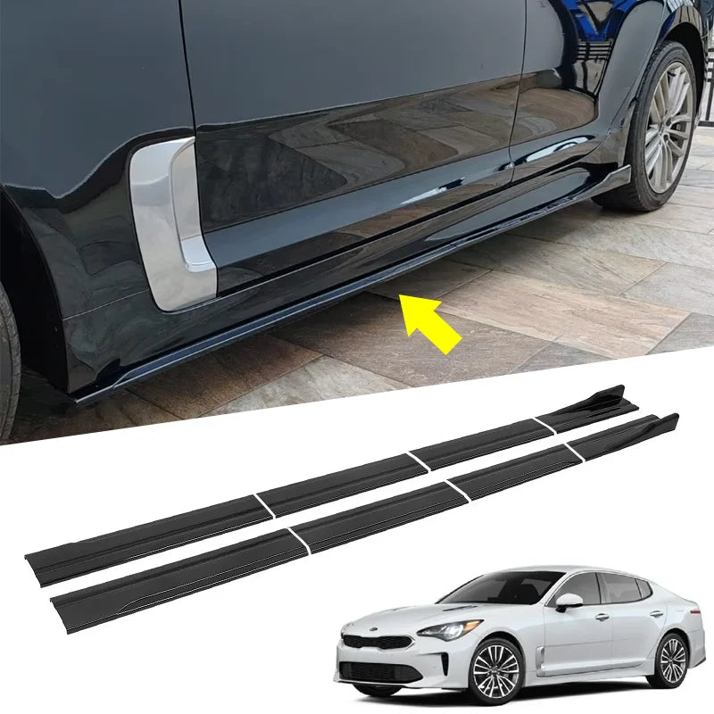 Gloss Black Side Skirt Extension Set for Kia