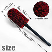 Long-Handle PP Bristle Alloy Wheel Cleaning Brush