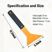 31 cm Orange Windshield Ice Scraper & Water Squeegee