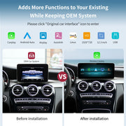 12.3-Inch CarPlay & Android Auto Display for Mercedes-Benz NTG 5.0 A-, B-, C-, E-Class and GLE