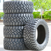 33X12.50R20 Light Truck Mud Terrain Tire Load Range F Tesche Tires Ridge Blade X/MT (Set of 5)