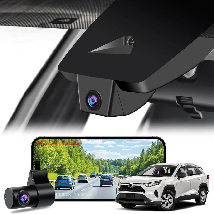 4K Front and 1080P Rear Dash Cam for Toyota RAV4 2022-2025