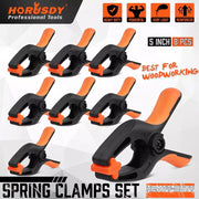 8-piece 5-inch Nylon Spring Clamp Set