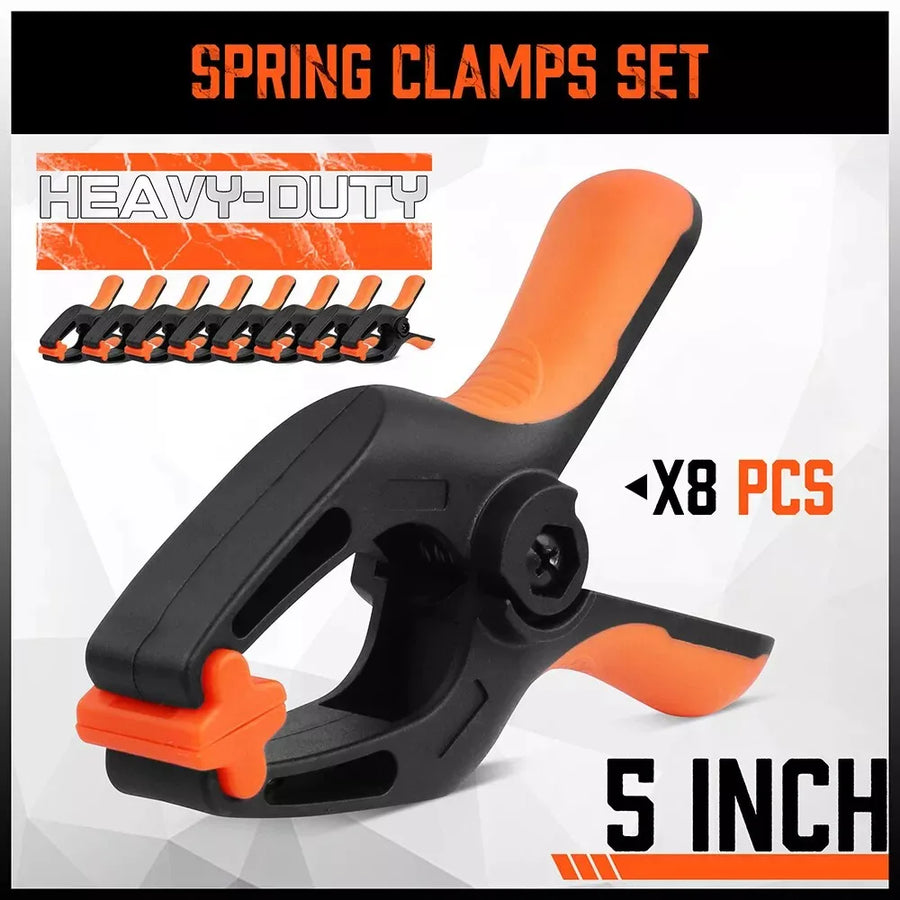 8-piece 5-inch Nylon Spring Clamp Set