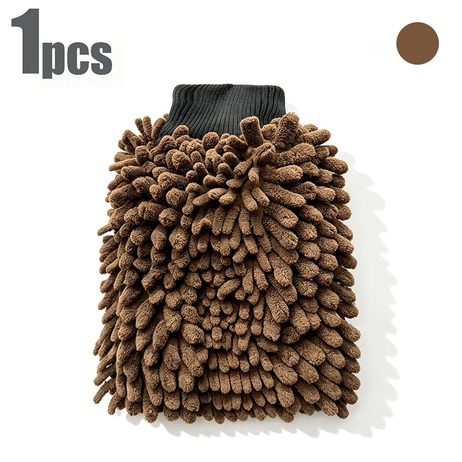 Large Chenille Microfiber Car Wash Mitt with Cuff