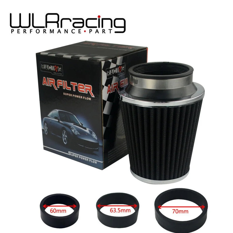 Universal High-Flow Cold Air Intake Filter, 60-76mm
