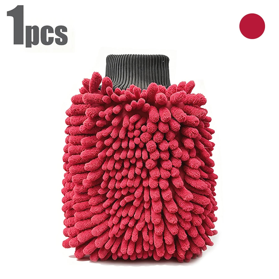Large Chenille Microfiber Car Wash Mitt with Cuff
