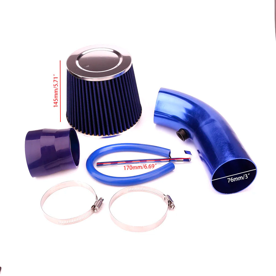 Universal 3-Inch 76mm High-Flow Cone Air Filter
