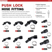 Reusable Push-On Hose End Fittings, AN6/AN8/AN10