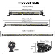 20-Inch/10-Inch LED Work Light Bar – Spot/Flood Combo, 12V–24V