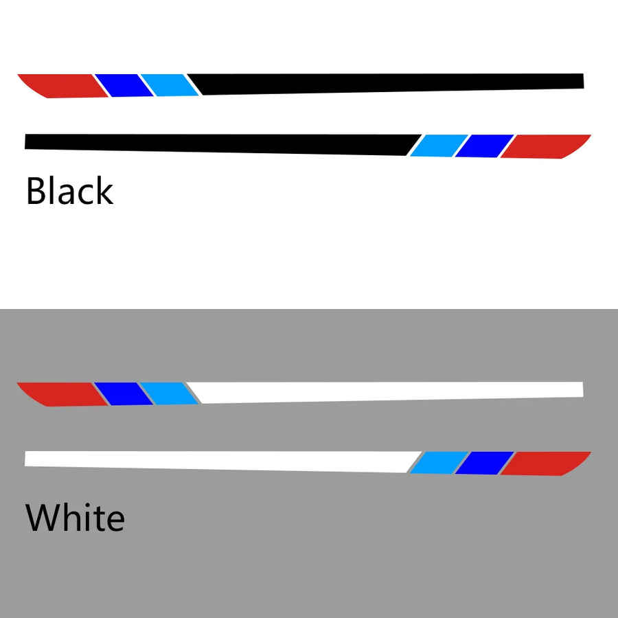 Long Side Stripe Vinyl Decal Pair – 200 × 13 cm