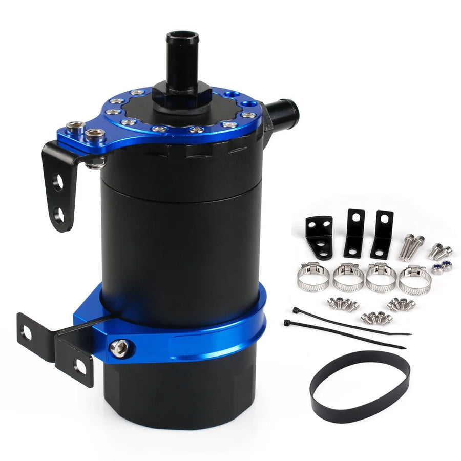 Baffled Aluminum Oil Catch Can Reservoir Tank Kit