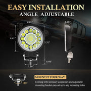4-Inch LED Work Light Bar – Spot Beam, 12V–24V