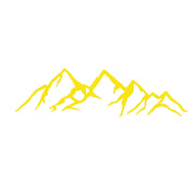 20.3cm Mountain Landscape Reflective Window Decal