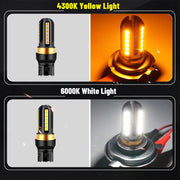 2-Piece Multi-Socket LED Signal and Running Light Bulbs – White/Amber/Red, 12V/24V