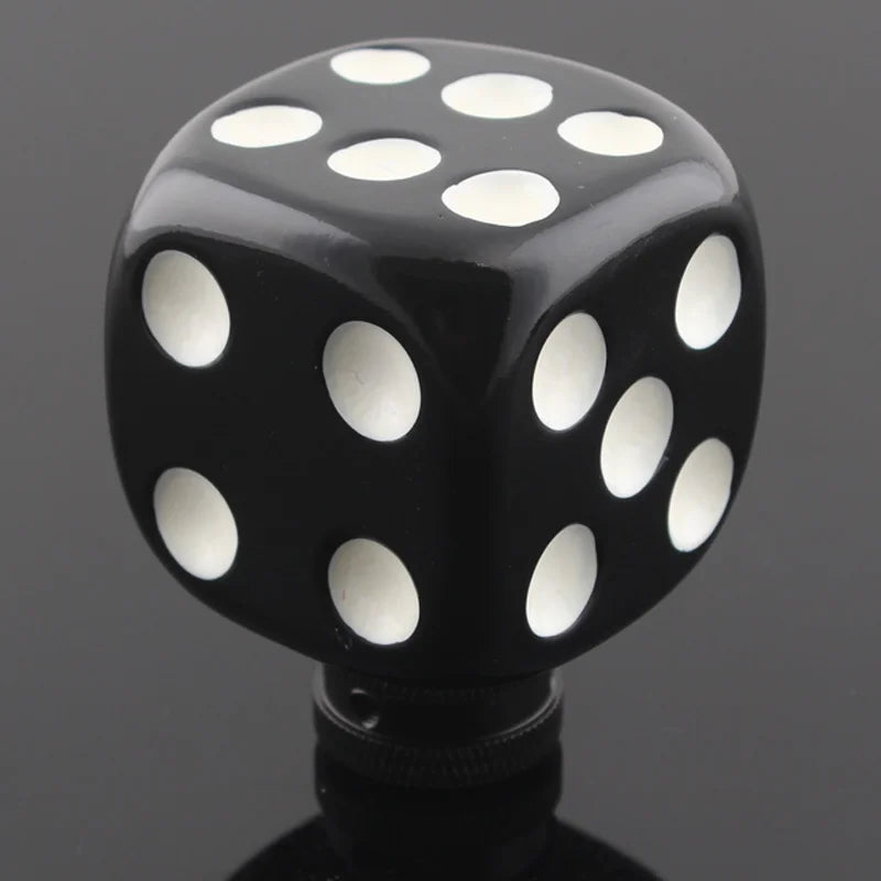 Black-and-White Dice Style Universal Manual-Transmission Shift Knob