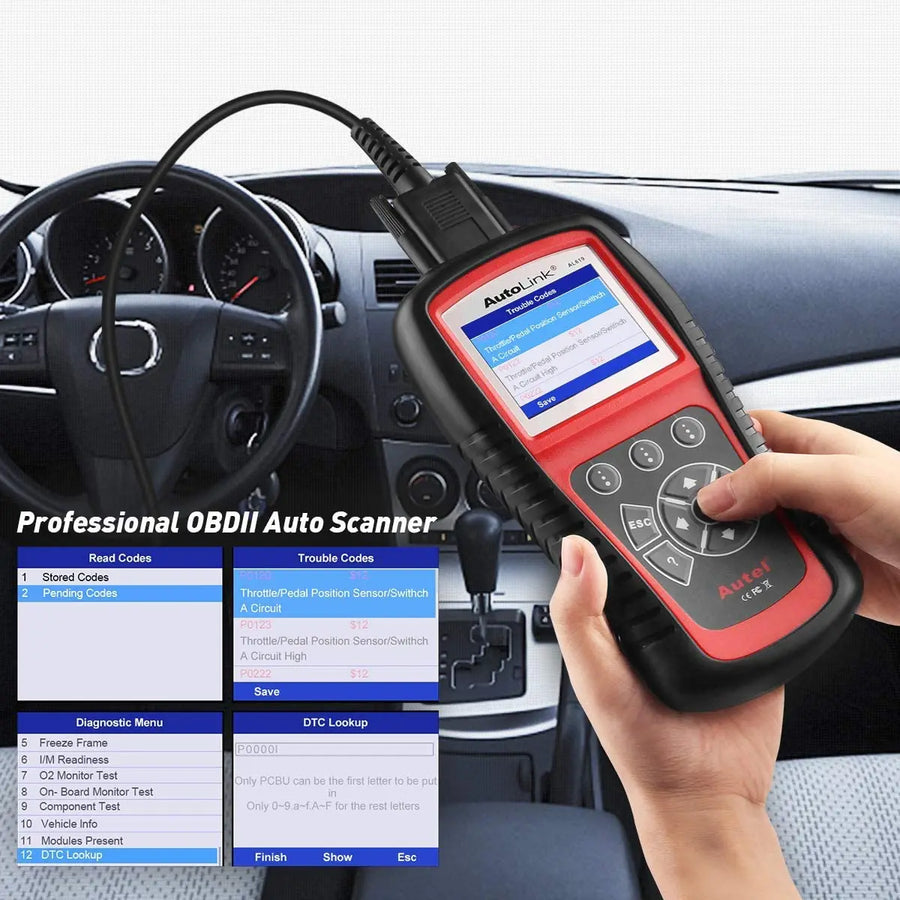 Autel AutoLink AL619 ABS/SRS and OBD2 Code Reader
