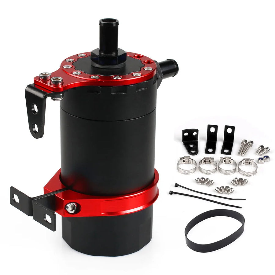 Baffled Aluminum Oil Catch Can Reservoir Tank Kit