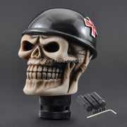 Manual Car Gear Shift Knob Shifter Lever Black Helmet Hat Skull Universal for SUV Crossover Truck Wagon
