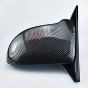 1992-1995 Civic EG Side Mirror Carbon Fiber Look Adjustable Side Door Manual Blue Glass Mirrors